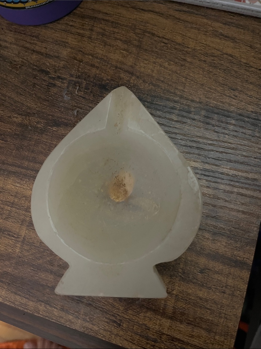 Vintage quartz Stone Candle Holder/ashtray - Unbranded